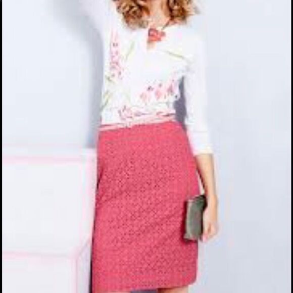 Ann Taylor petites size 4 P beautiful skirt Pink - Picture 1 of 11